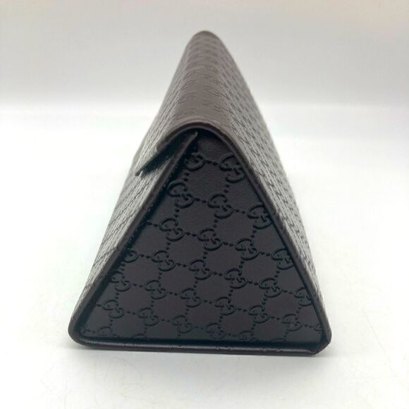Gucci Monogram Brown Leather Sunglasses Case main image 6